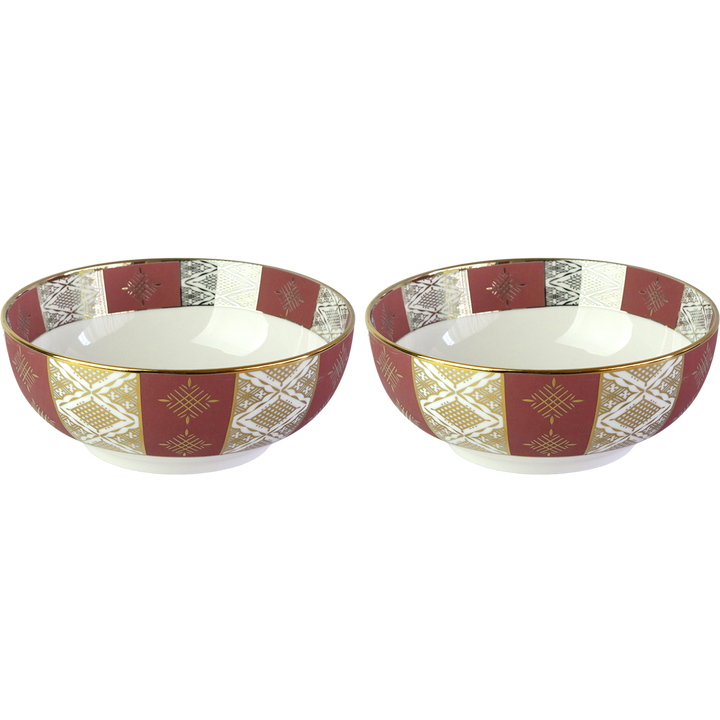 Set 2 saladiers à motifs Beldi 20cm