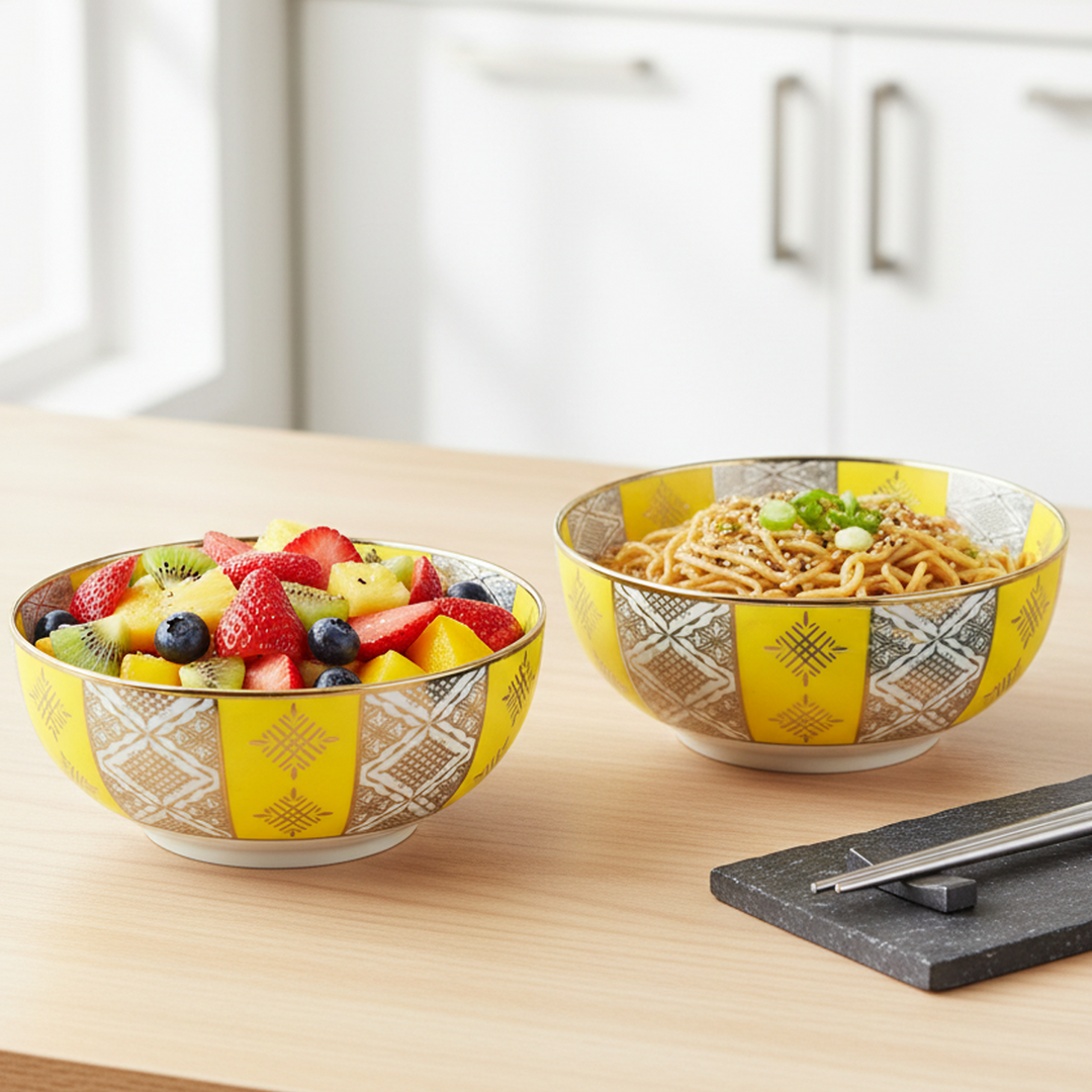 Set 2 saladiers à motifs Beldi 20cm