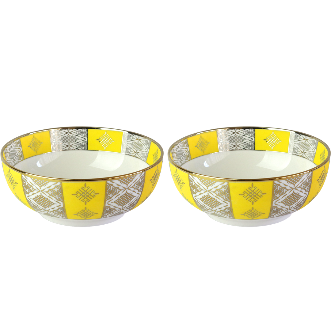 Set 2 saladiers à motifs Beldi 20cm