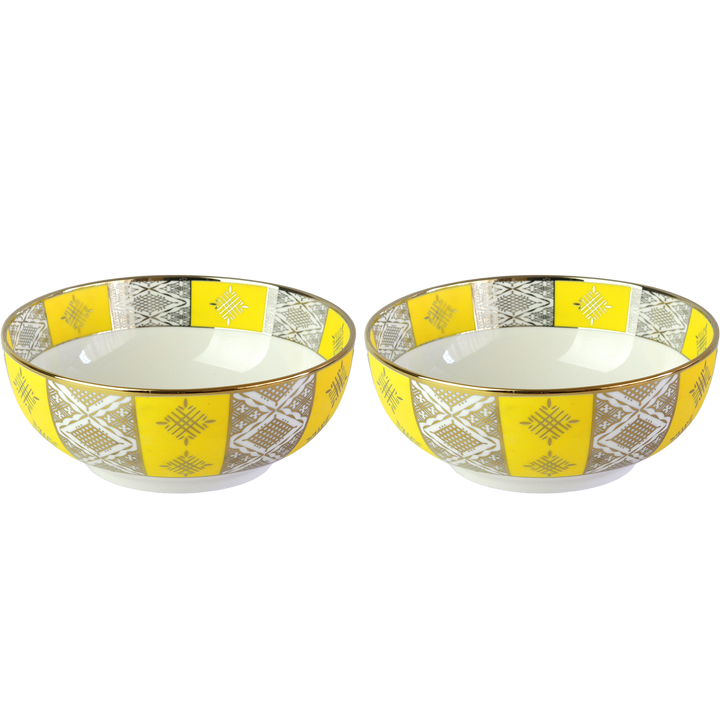 Set 2 saladiers à motifs Beldi 20cm