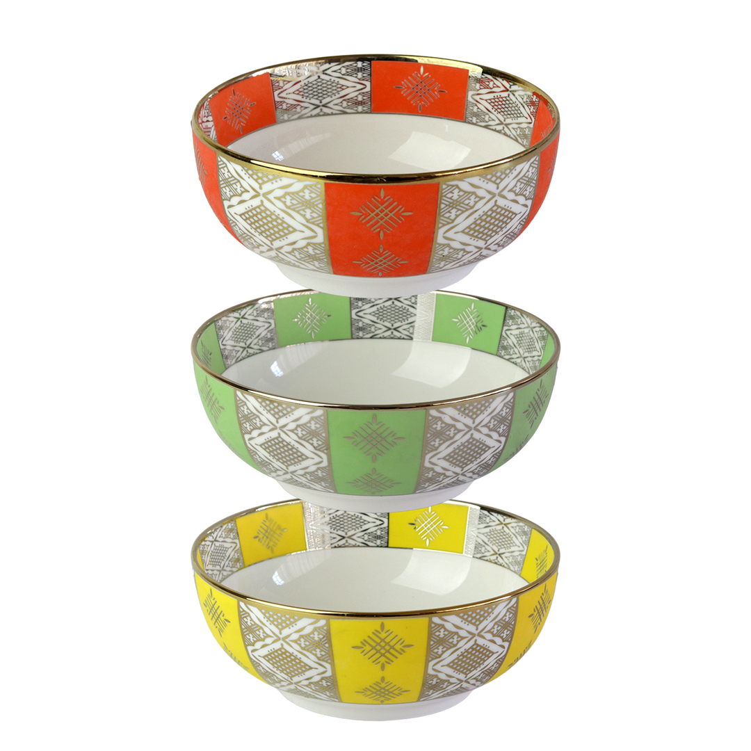 Set 3 bols à motif Beldi 15cm