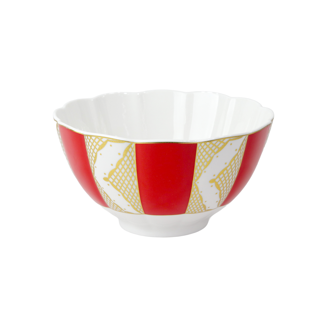 Bol 23cm en porcelaine avec motif doré