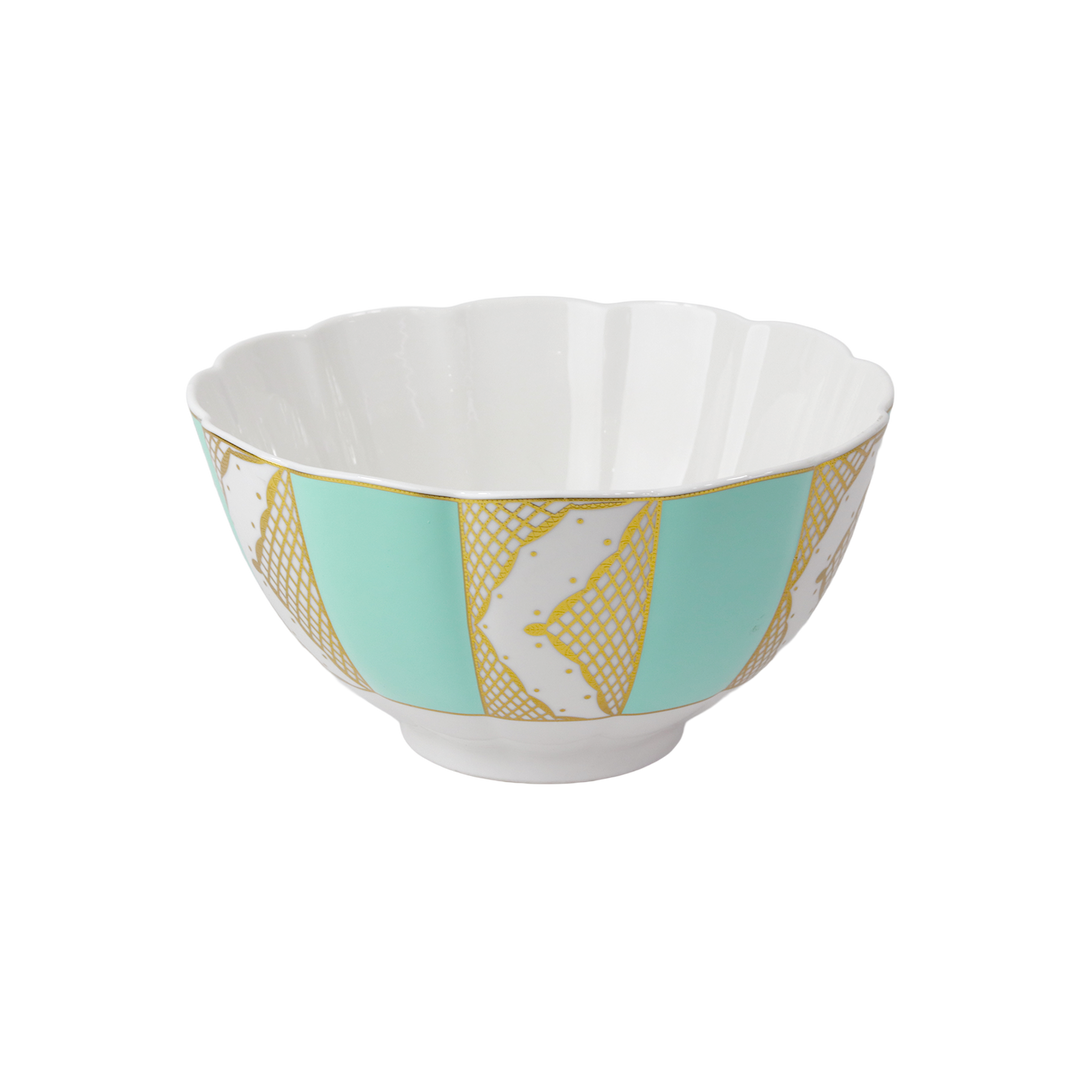 Bol 23cm en porcelaine avec motif doré