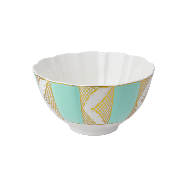 Bol 23cm en porcelaine avec motif doré
