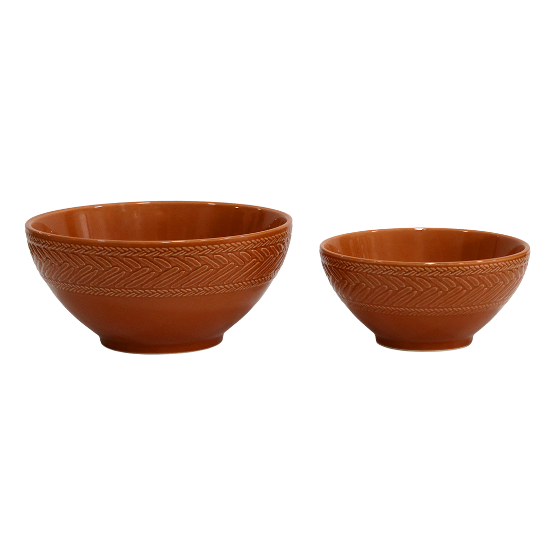 Set 2 bols en céramique 20cm + 25cm