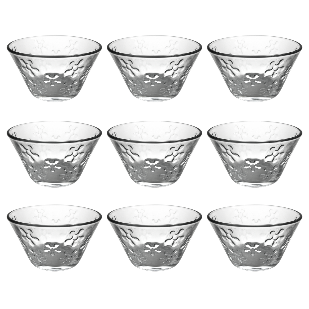 Set 12 bols en verre 11x6cm
