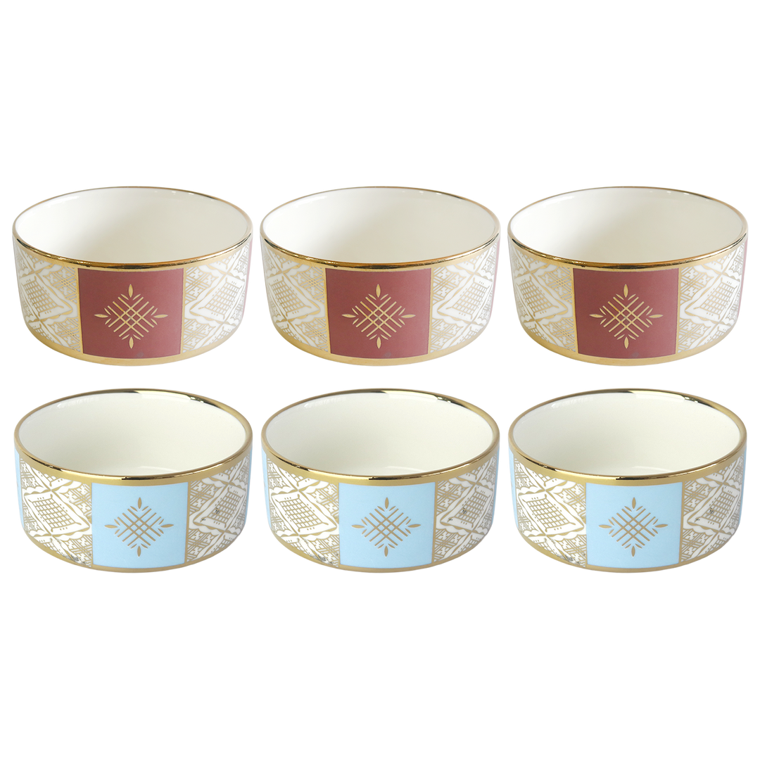 Set 6 bols motif beldi 10,50x6cm