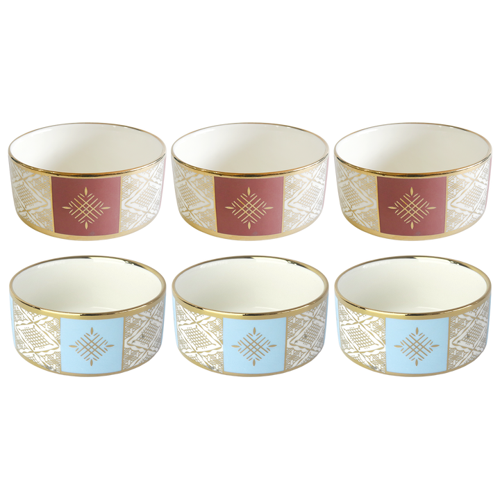 Set 6 bols motif beldi 10,50x6cm