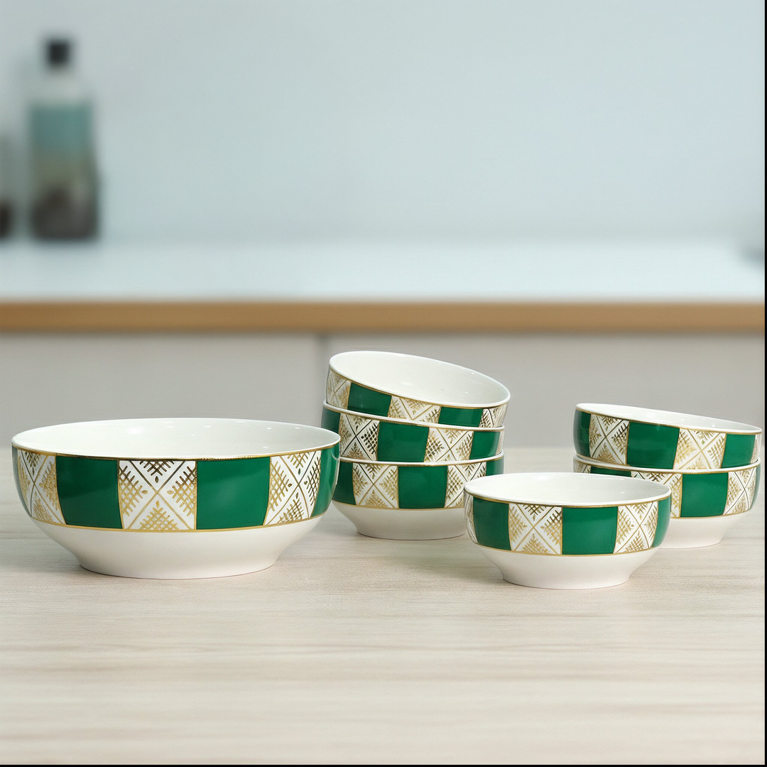 Set saladier 25cm + 6 bols 15cm beldi