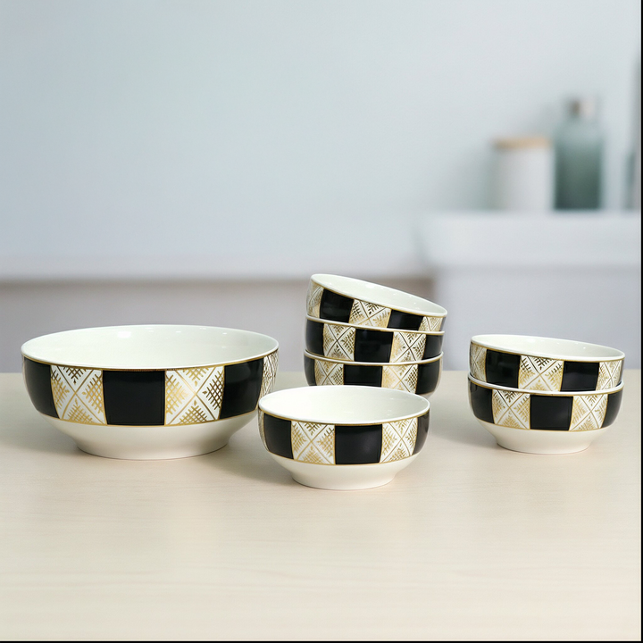 Set saladier 25cm + 6 bols 15cm beldi