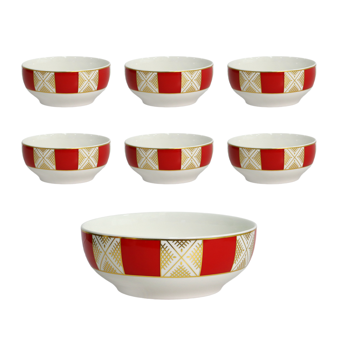 Set saladier 25cm + 6 bols 15cm beldi