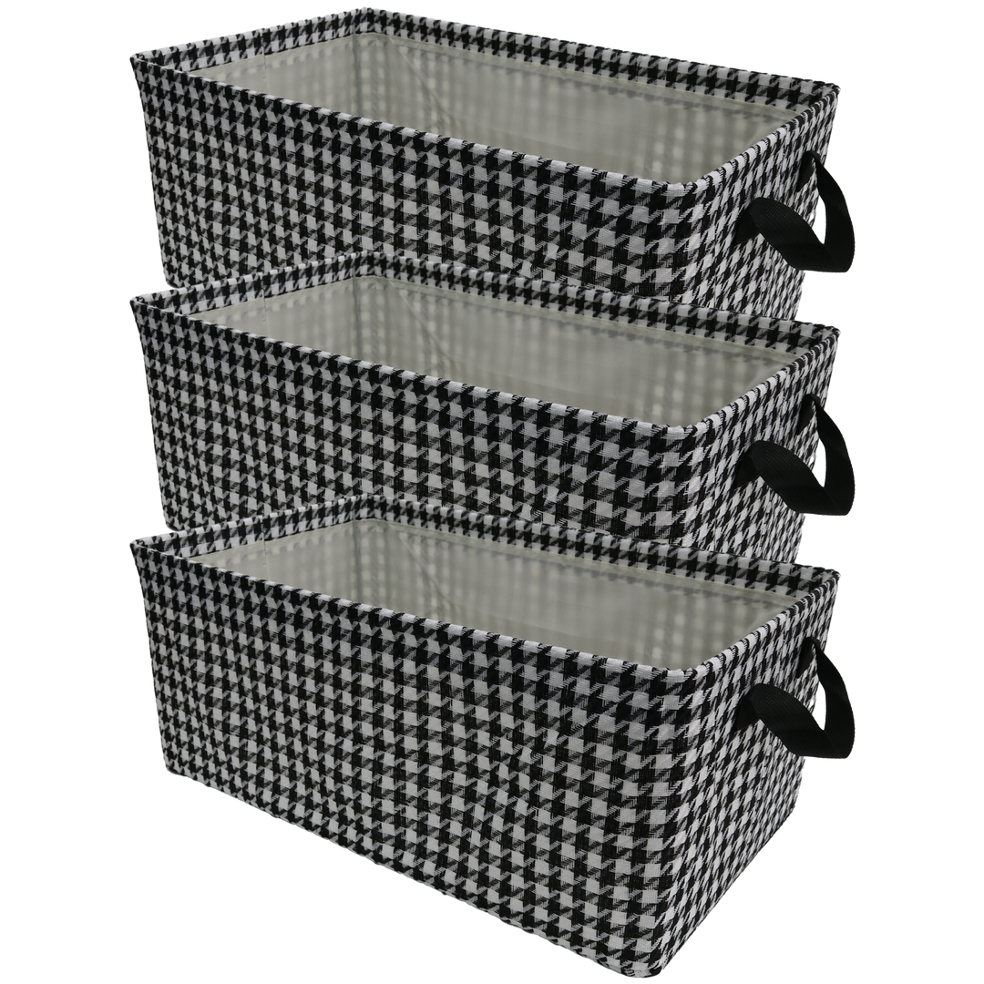 Set 3 paniers de rangement multi-usage 47x28x18cm
