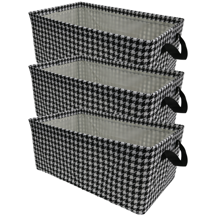Set 3 paniers de rangement multi-usage 47x28x18cm
