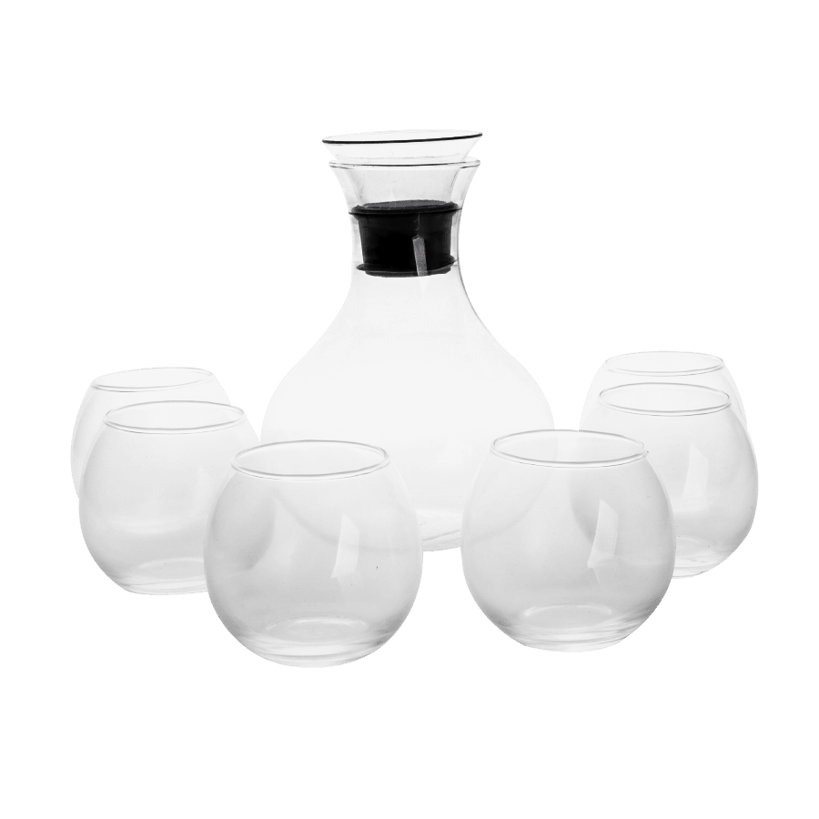 Carafe 1750ML + 6 verres à eau 350ML - Saga Cuisine