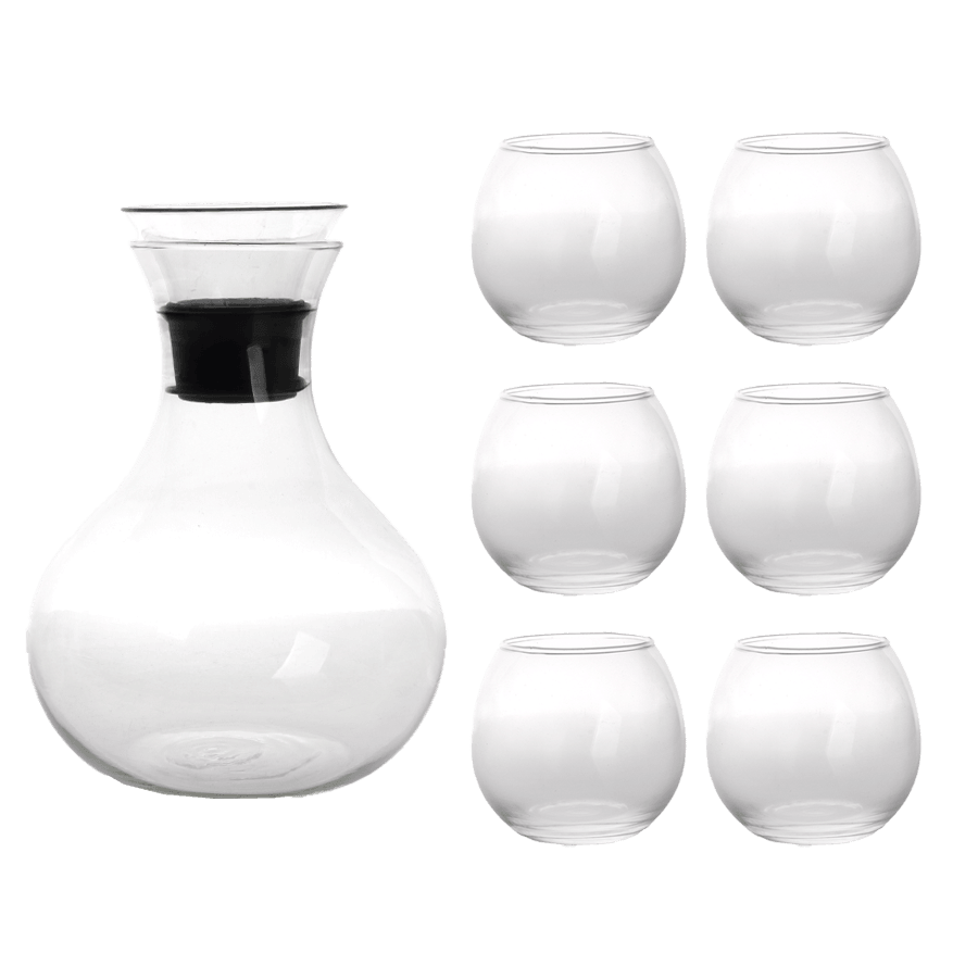 Carafe 1750ML + 6 verres à eau 350ML - Saga Cuisine