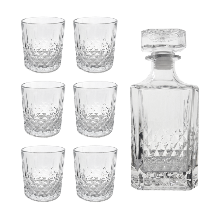 Carafe en verre 750ML + 6 verres à jus 340ML
