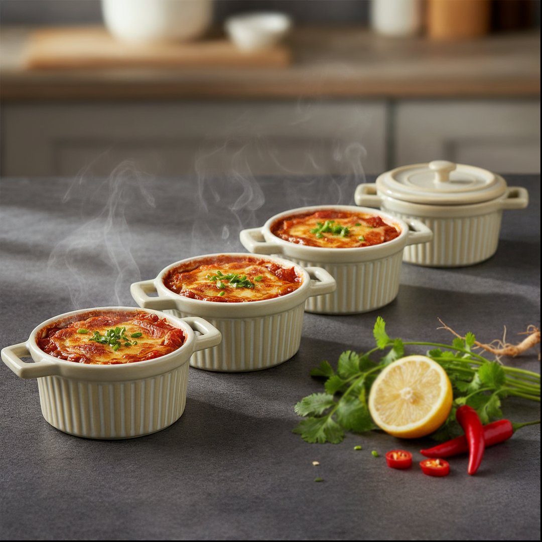 Set 4 cassolettes 10x5cm