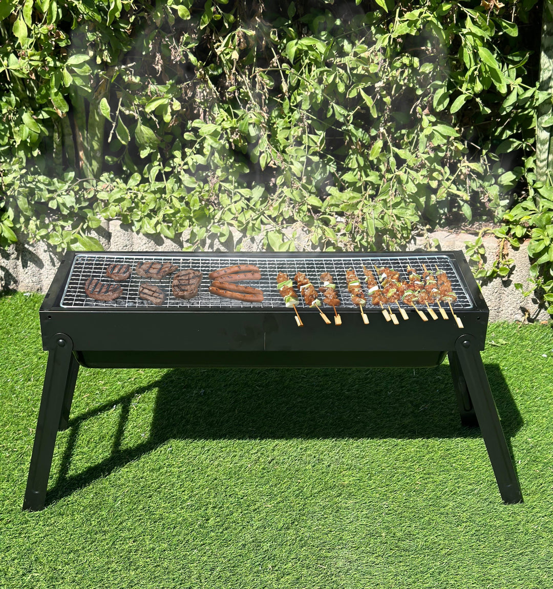 Barbecue à charbon en métal 60x23x33,50cm