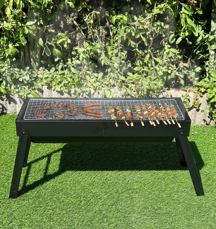 Barbecue à charbon en métal 60x23x33,50cm