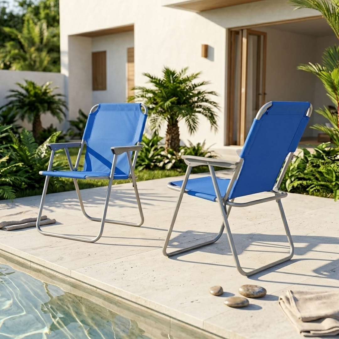 Set 2 chaises pliable 46x44x72cm