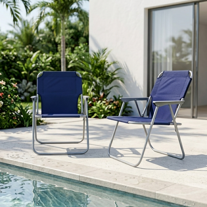 Set 2 chaises pliable 46x44x72cm