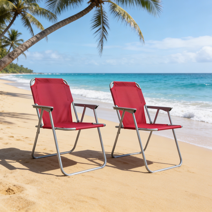 Set 2 chaises pliable 46x44x72cm
