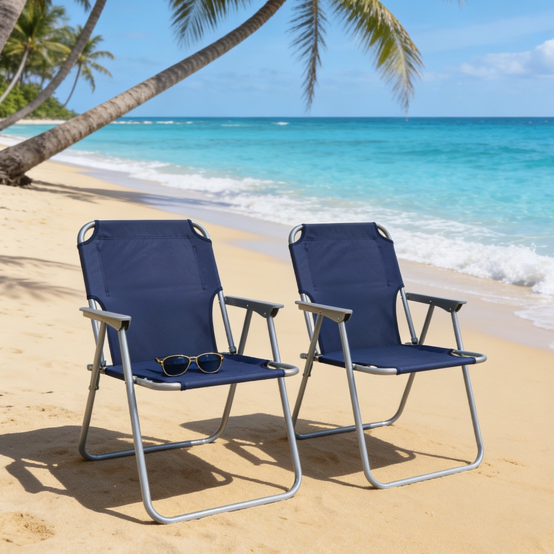 Set 2 chaises pliable 46x44x72cm