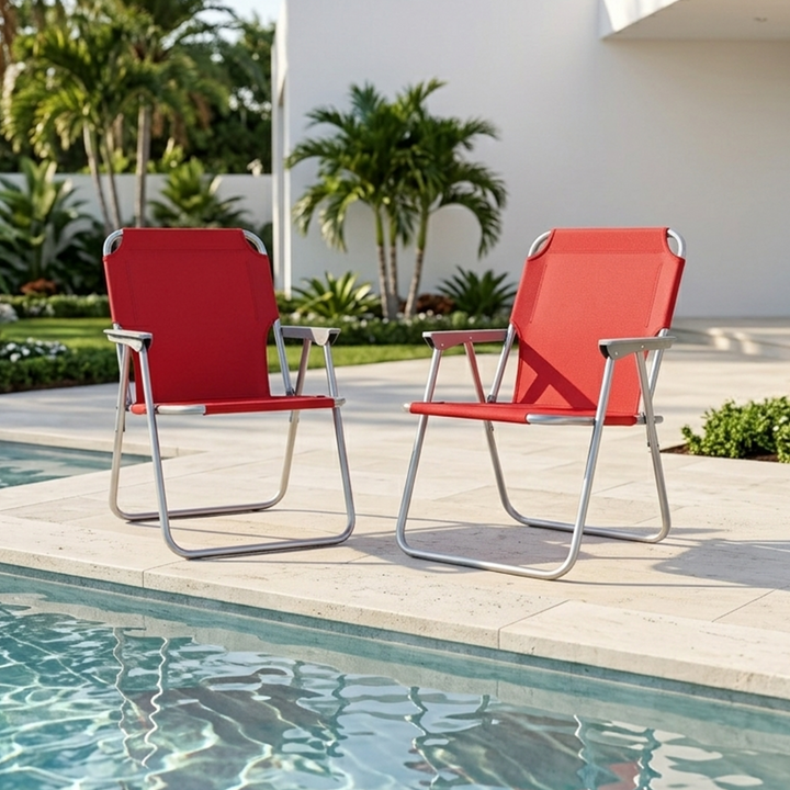 Set 2 chaises pliable 46x44x72cm