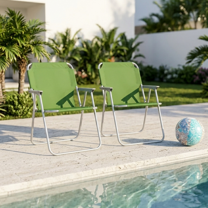Set 2 chaises pliable 46x44x72cm