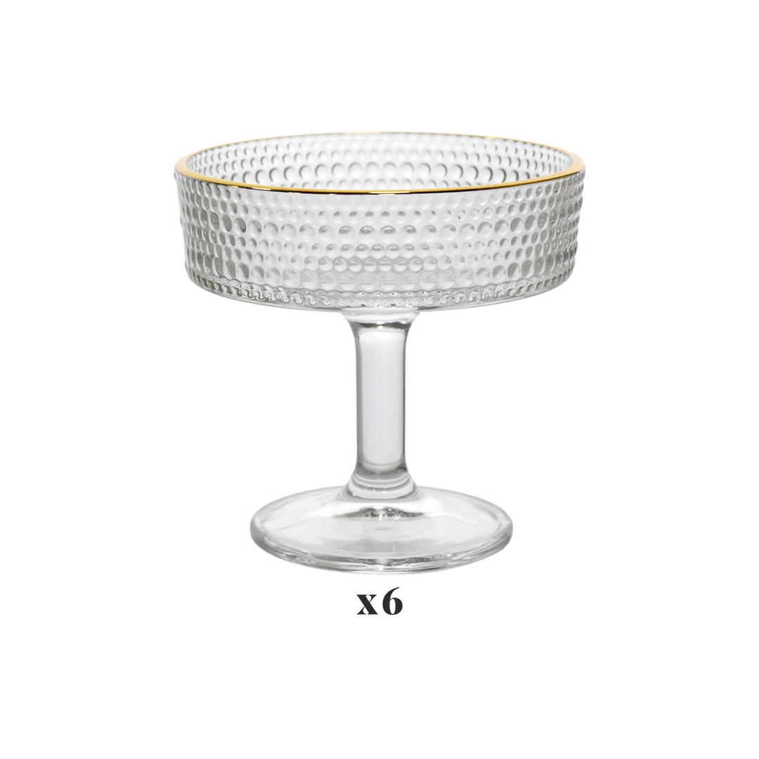 Set 6 coupelles en verre 10cm + 6 coupelles 8cm