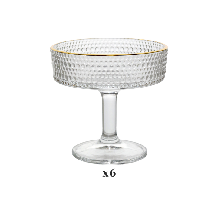 Set 6 coupelles en verre 10cm + 6 coupelles 8cm