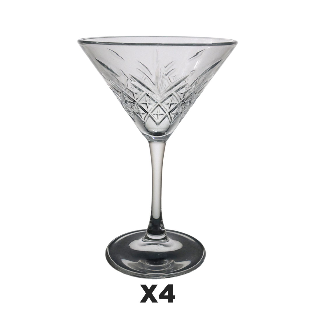 Set 4 Ramequins en Verre 9cm + 4 Coupelles à Pied 11x17cm