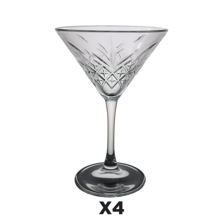 Set 4 Ramequins en Verre 9cm + 4 Coupelles à Pied 11x17cm