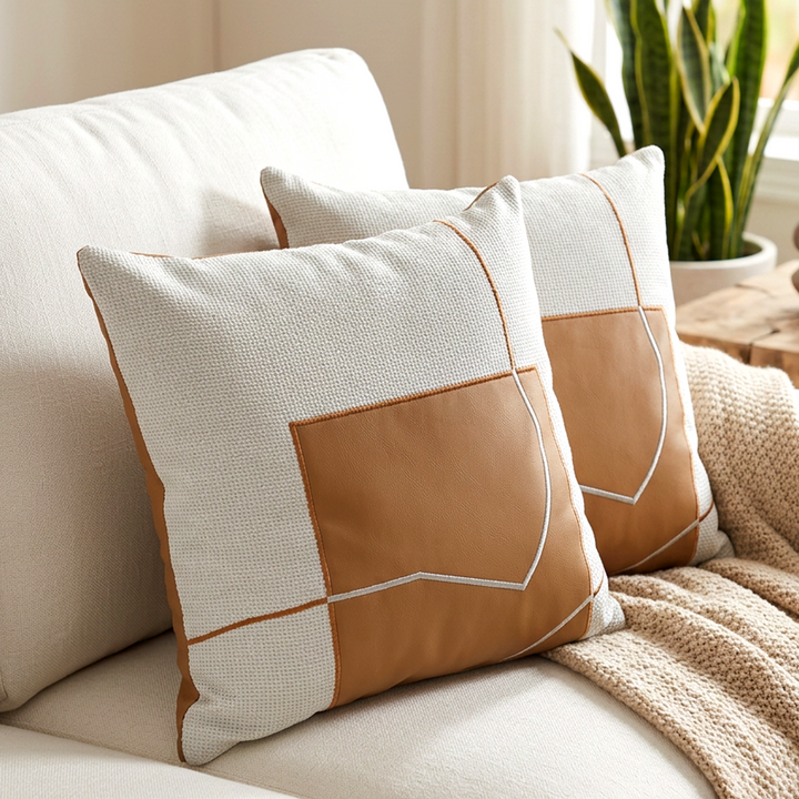 Set 2 coussins Camel 45x45cm