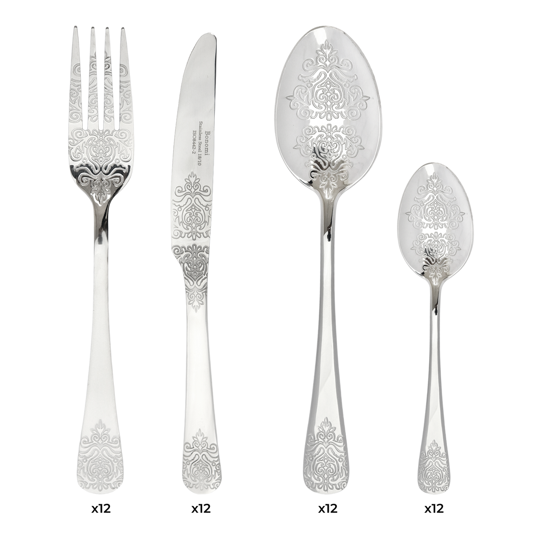 Couvert de table silver 24pcs