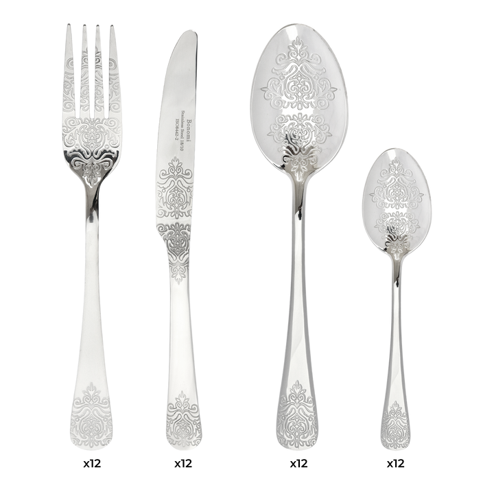 Couvert de table silver 24pcs