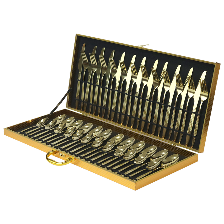 Couverts de table 48pcs dorés