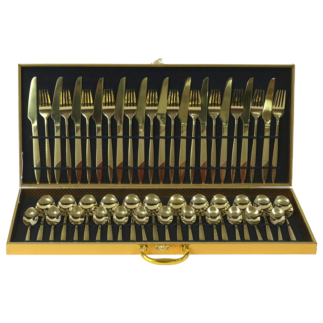 Couverts de table 48pcs dorés