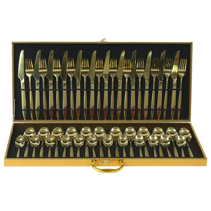 Couverts de table 48pcs dorés