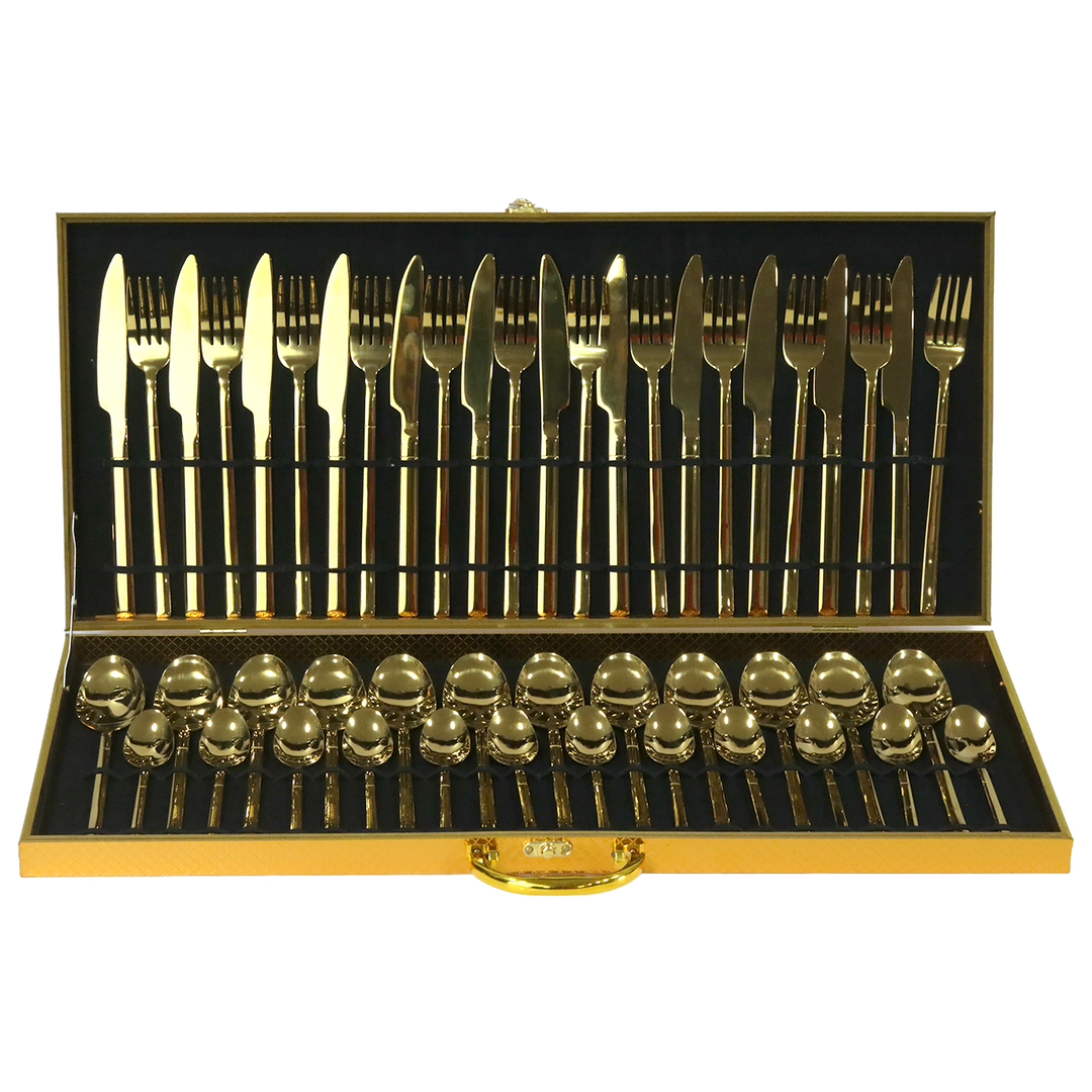 Couverts de table 48pcs dorés