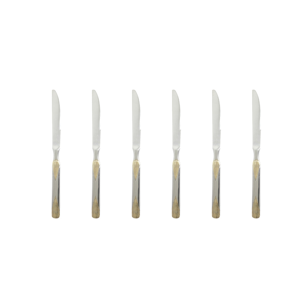 Set 6 couteaux petit modèle doré