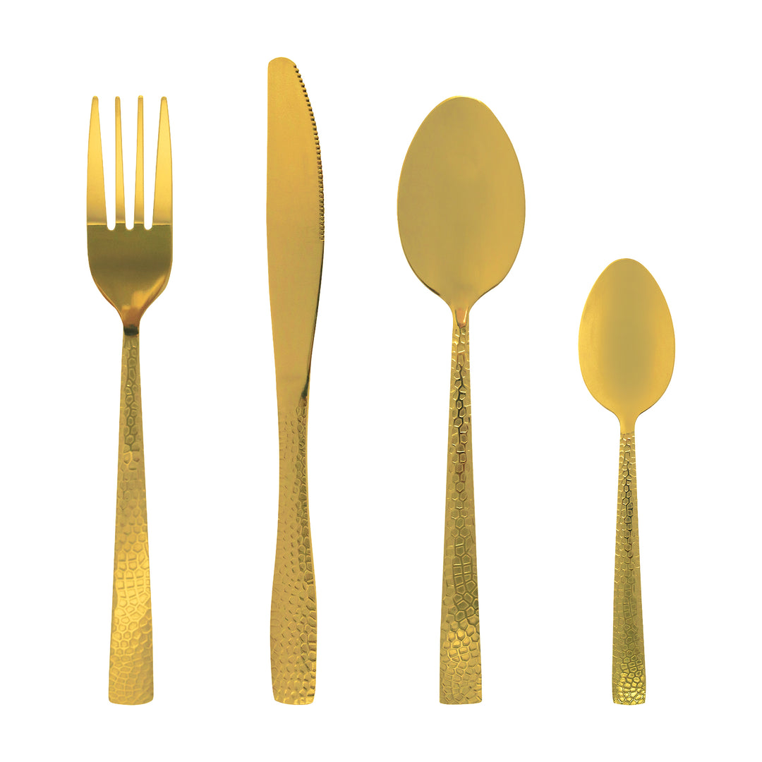 Couverts de table dorés 24pcs