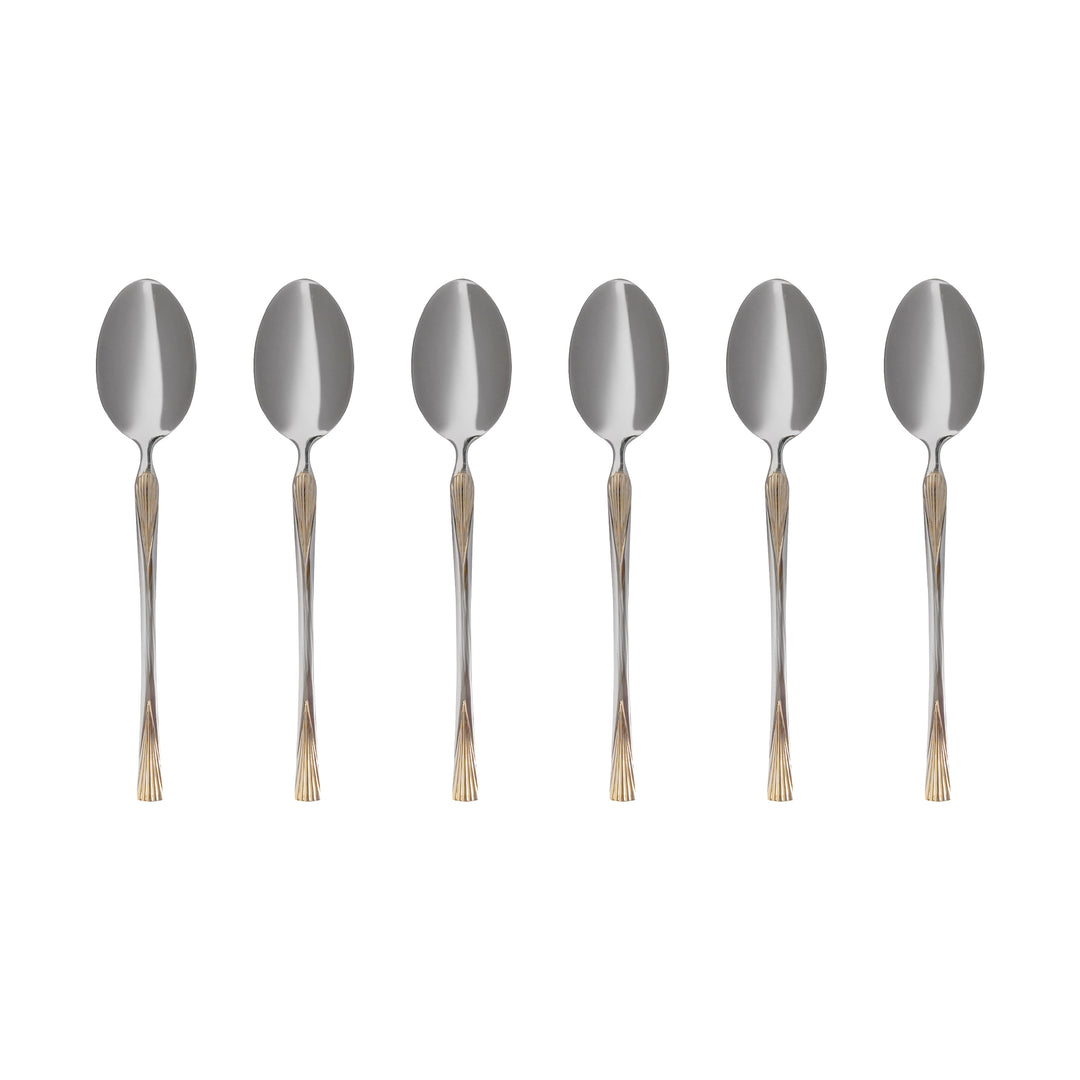 Set 6 cuillères petit modèle dorée