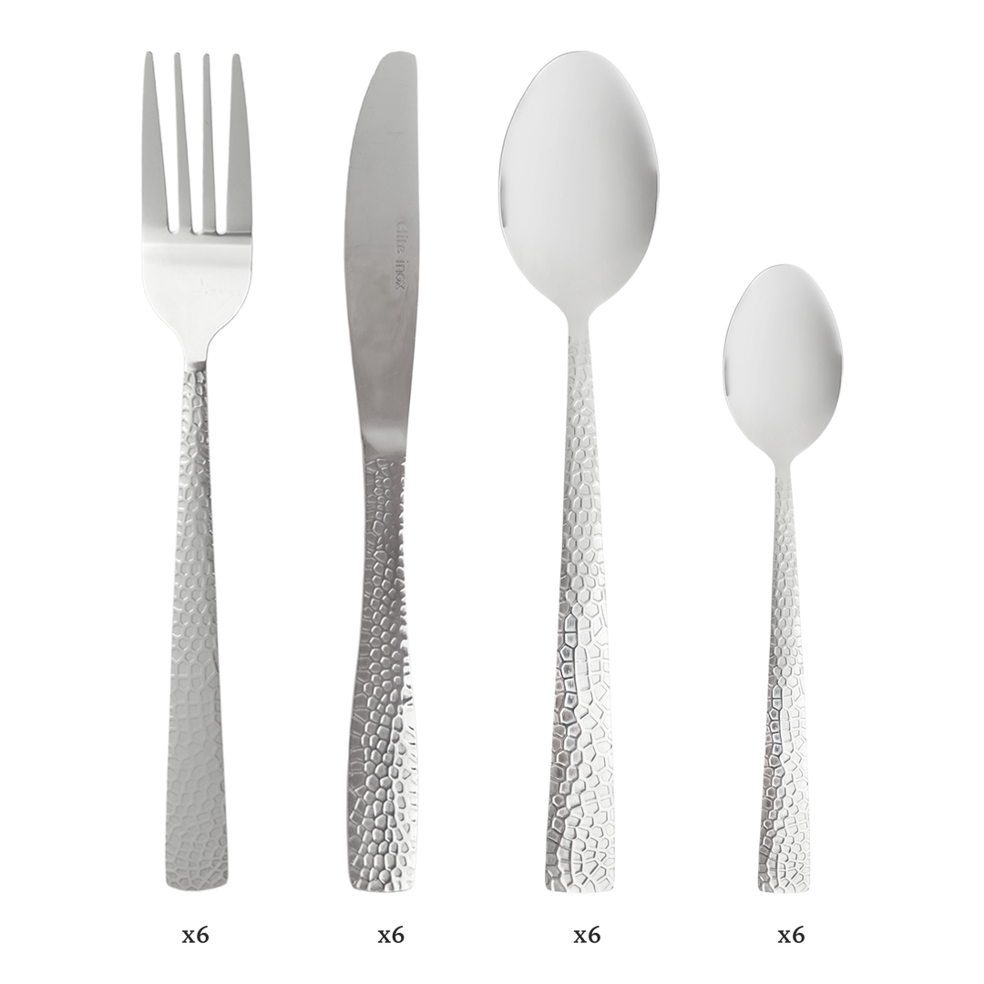 Couverts de table argenté 24pcs