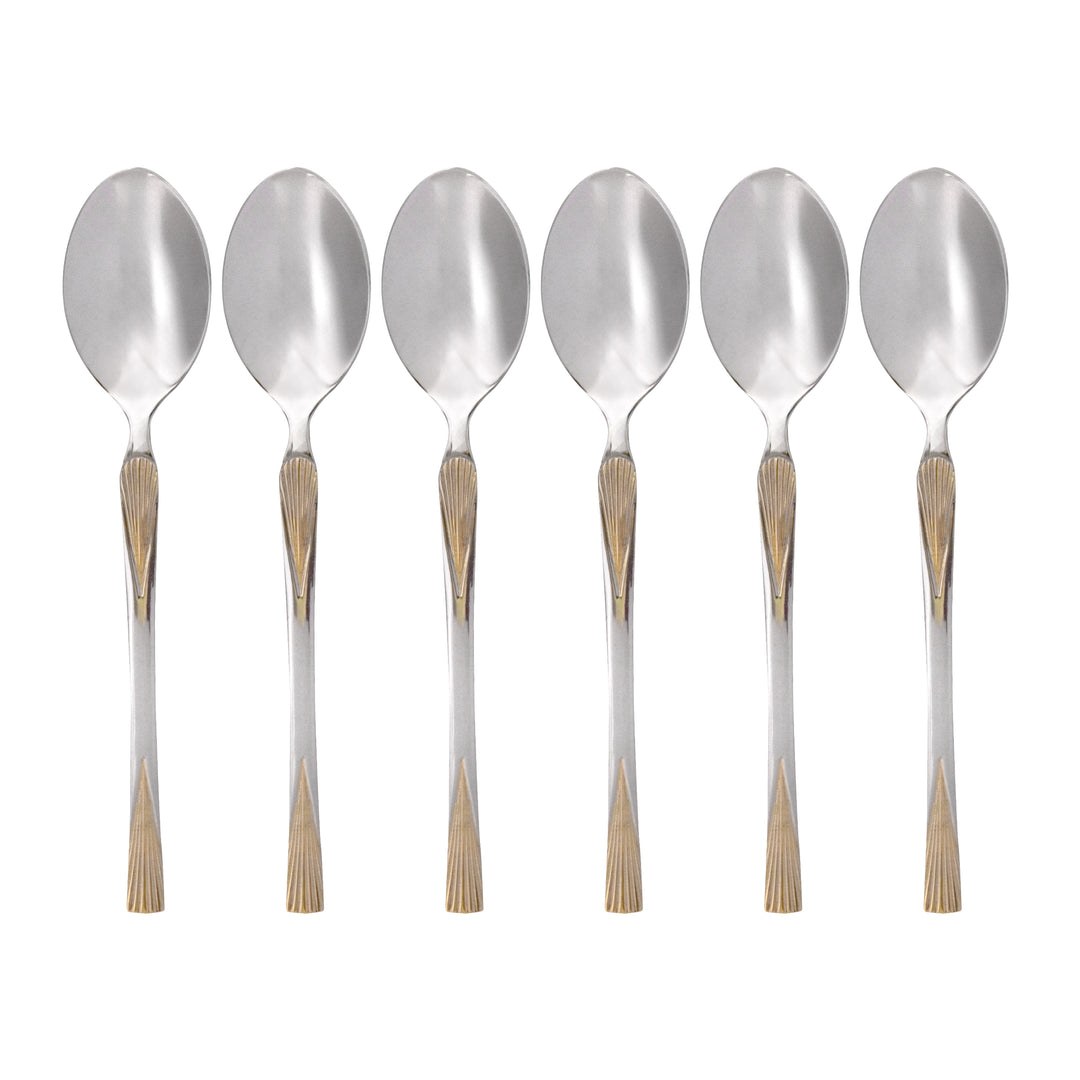 Set 6 cuillères de table dorée