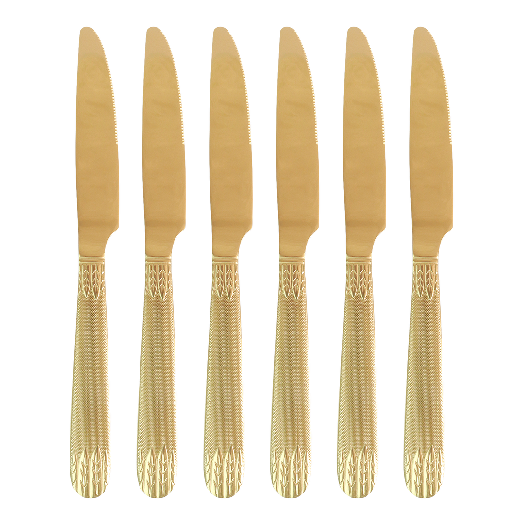 Couverts de table dorés 24pcs