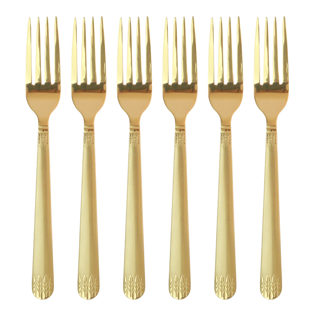 Couverts de table dorés 24pcs
