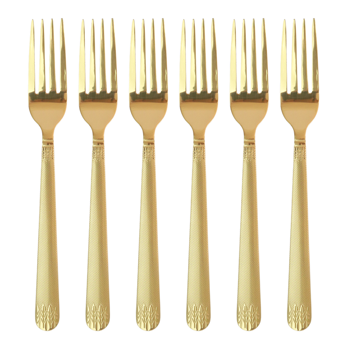 Couverts de table dorés 24pcs