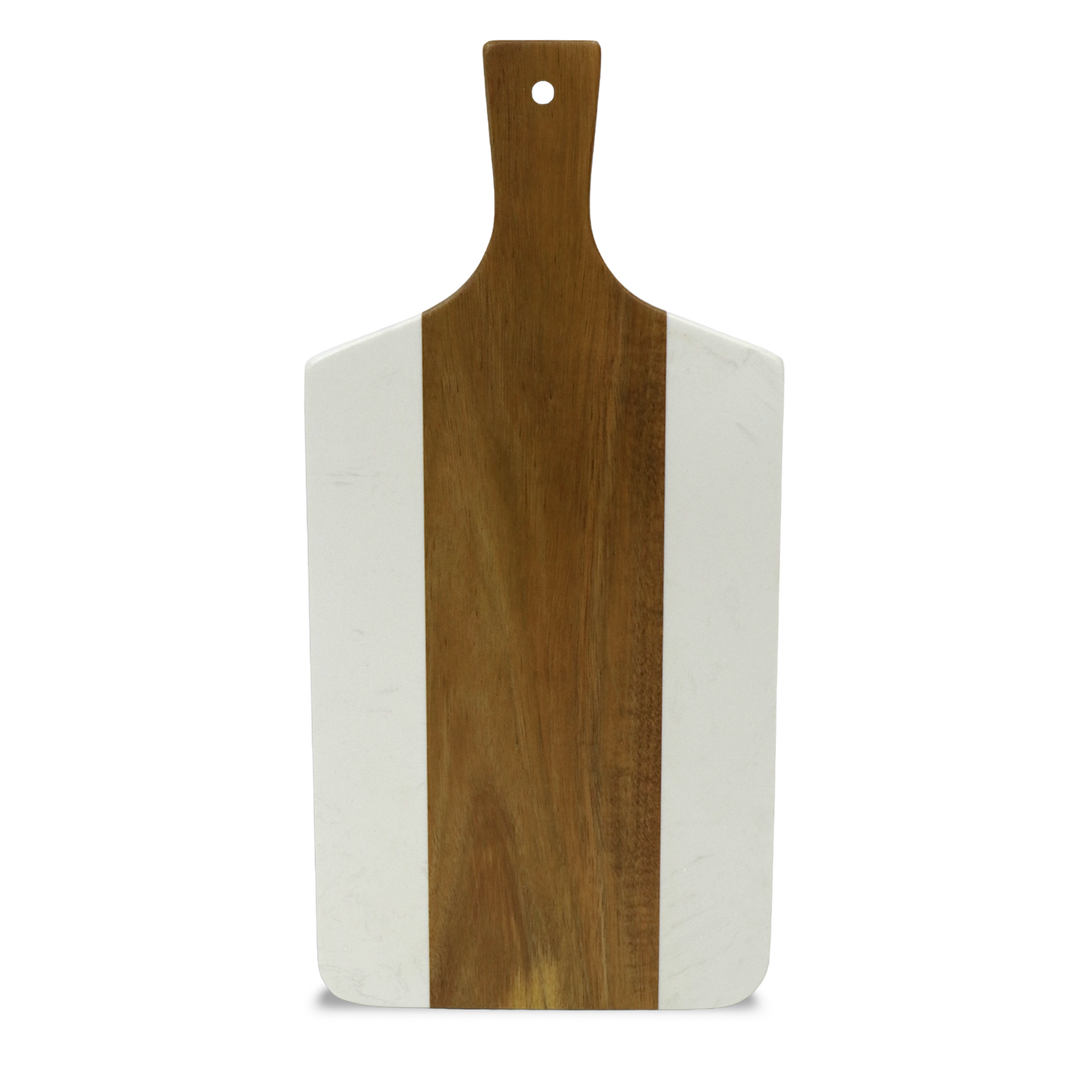 Set 2 planches en marbre et bois 35x18cm