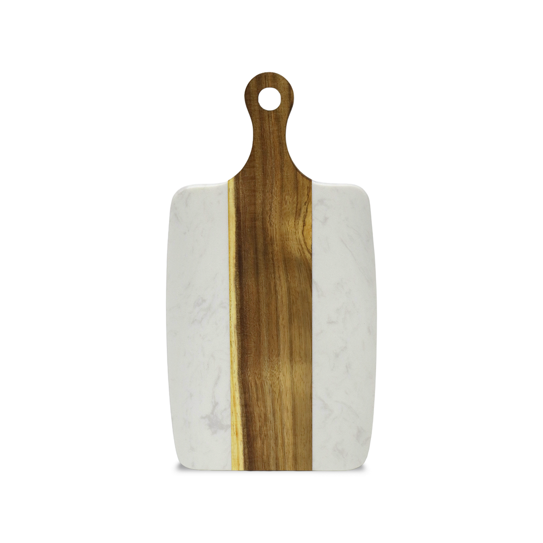 Set 2 planches en marbre et bois 35x18cm